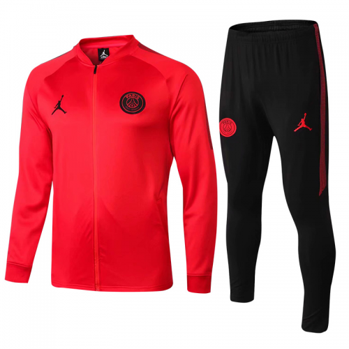 Kids PSG Air Jordan 18/19 Training Jacket Tracksuit Red With Pants